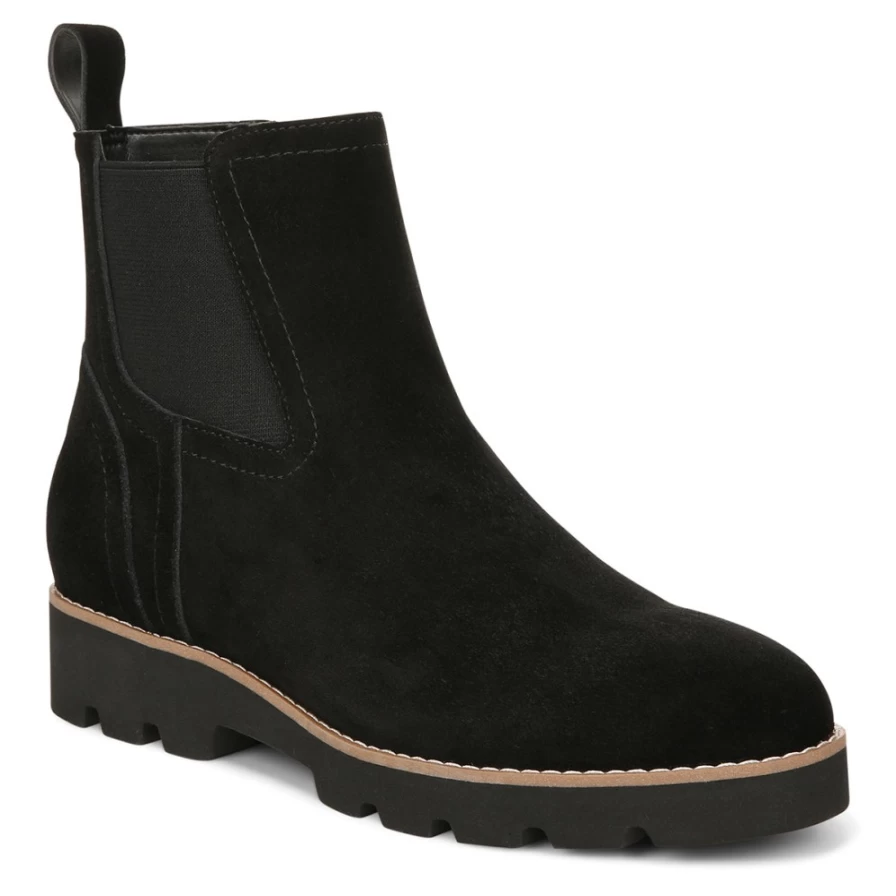 VIONIC Women's Black Wide Ankle Boots - Comfortable & Stylish