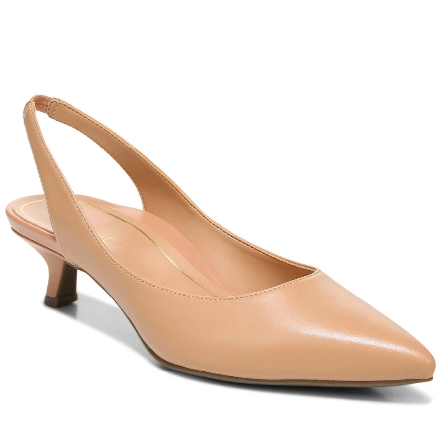 VIONIC Women's Ziva Kitten Heel Shoes - Comfortable & Stylish Low Heel Pumps