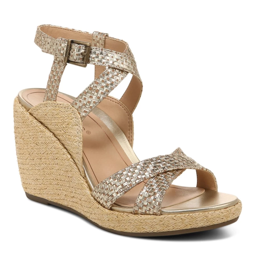 VIONIC Women's Bonita Comfort Wedge Sandals for Arch Support