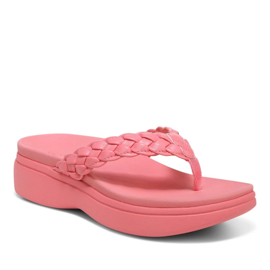 VIONIC Women's Kenji Platform Sandal II - Comfortable Orthotic Support Footbed