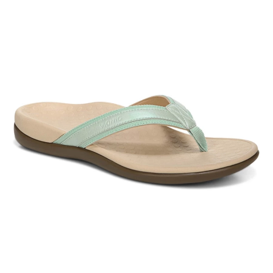 VIONIC Women's Tide II Toe Post Sandal - Comfortable & Supportive Footbed