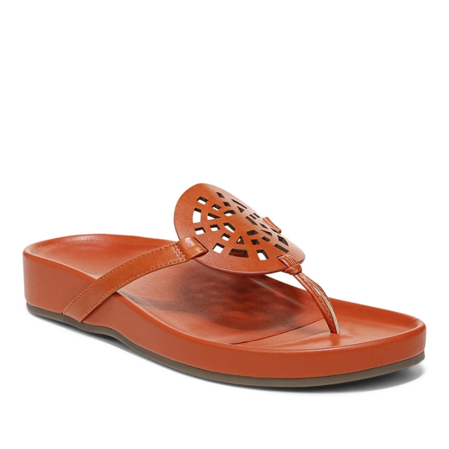 VIONIC Women's Solari Comfort Toe Post Sandals - Arch Support & Cushioned Footbed