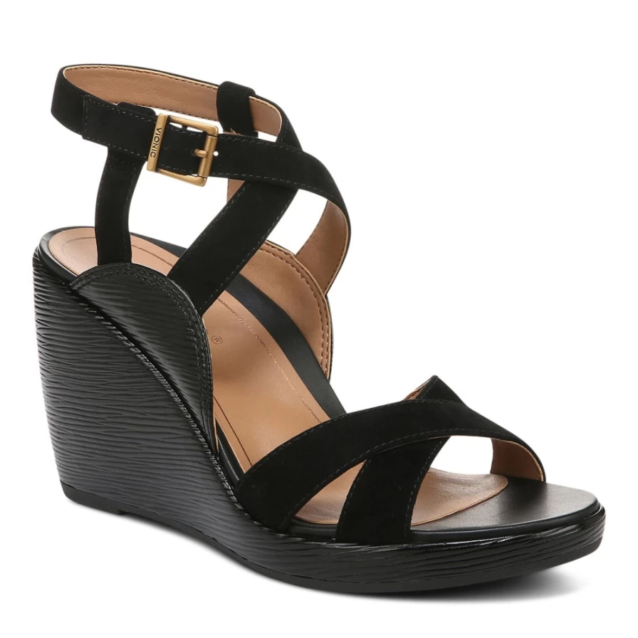 VIONIC Women's Bonita Comfort Wedge Sandals for Arch Support