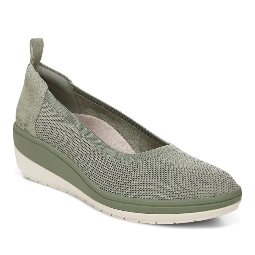 VIONIC Women's Jacey Knit Wedge Comfortable Slip-On Loafers