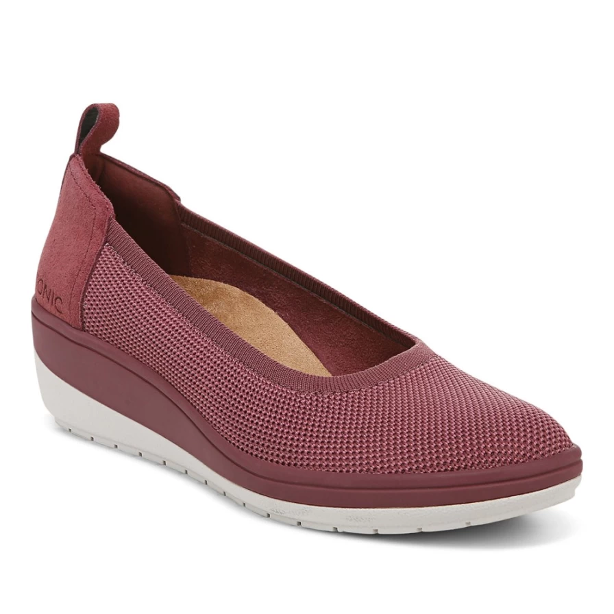 VIONIC Women's Jacey Knit Wedge Comfortable Slip-On Loafers