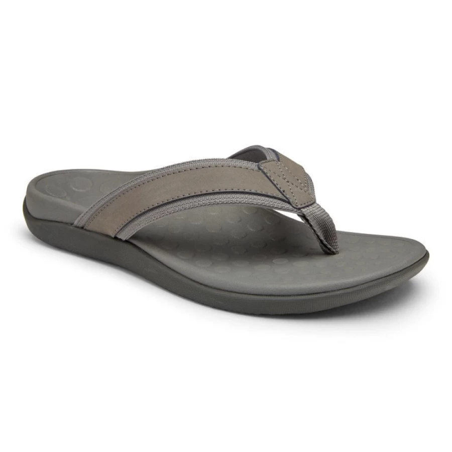 VIONIC Men's Comfortable Tide Toe Post Sandal with Arch Support