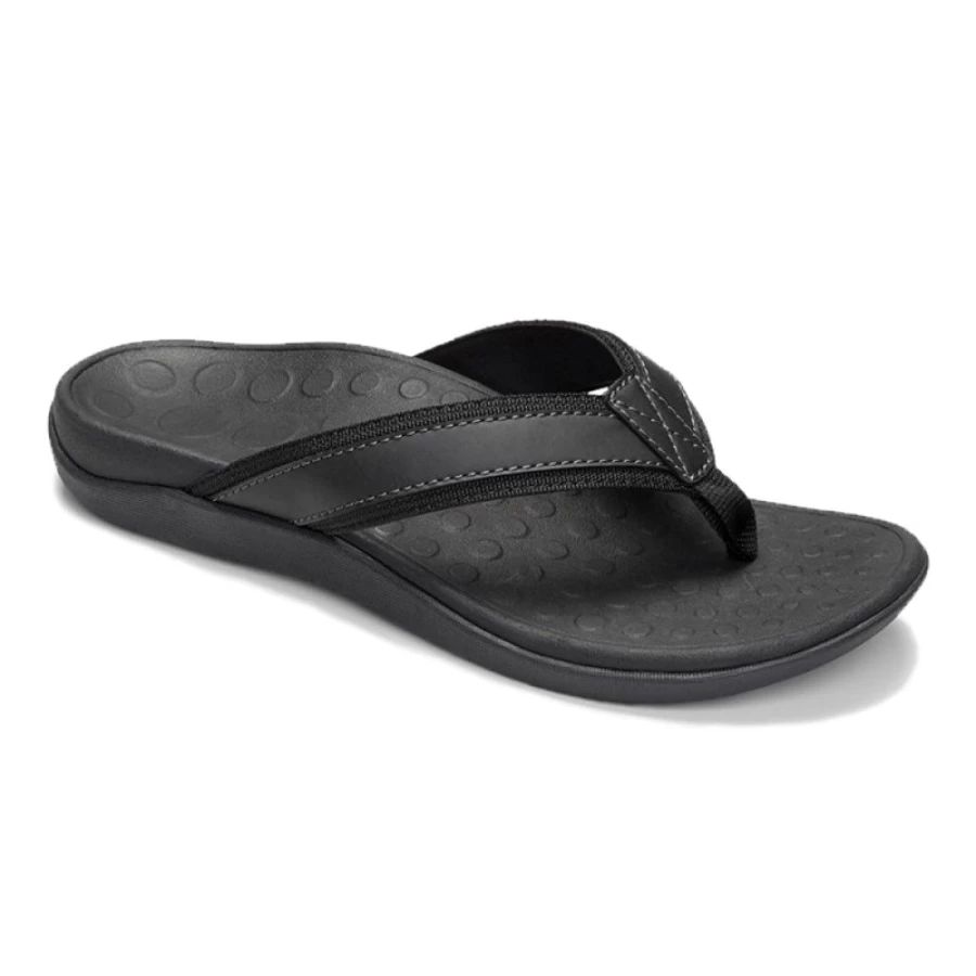 VIONIC Men's Comfortable Tide Toe Post Sandal with Arch Support