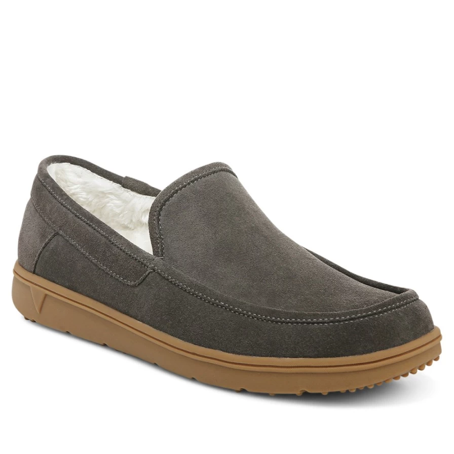 VIONIC Men's Comfortable Slip-On Slippers – Gustavo Style for Indoor & Outdoor Use