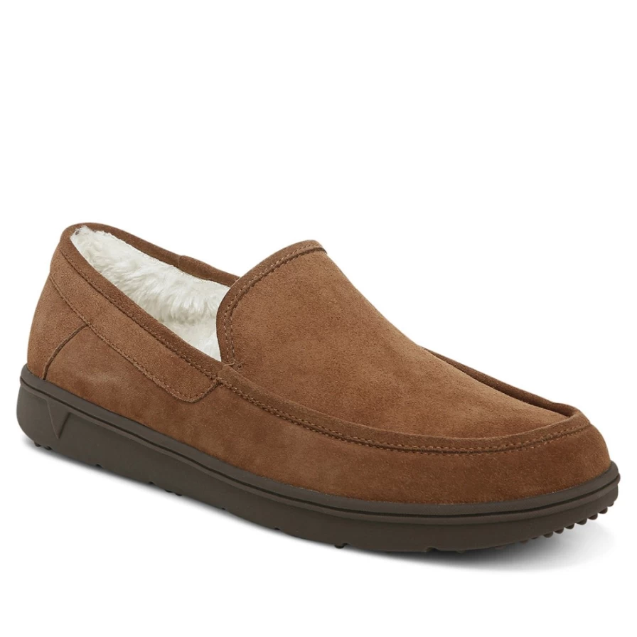 VIONIC Men's Comfortable Slip-On Slippers – Gustavo Style for Indoor & Outdoor Use
