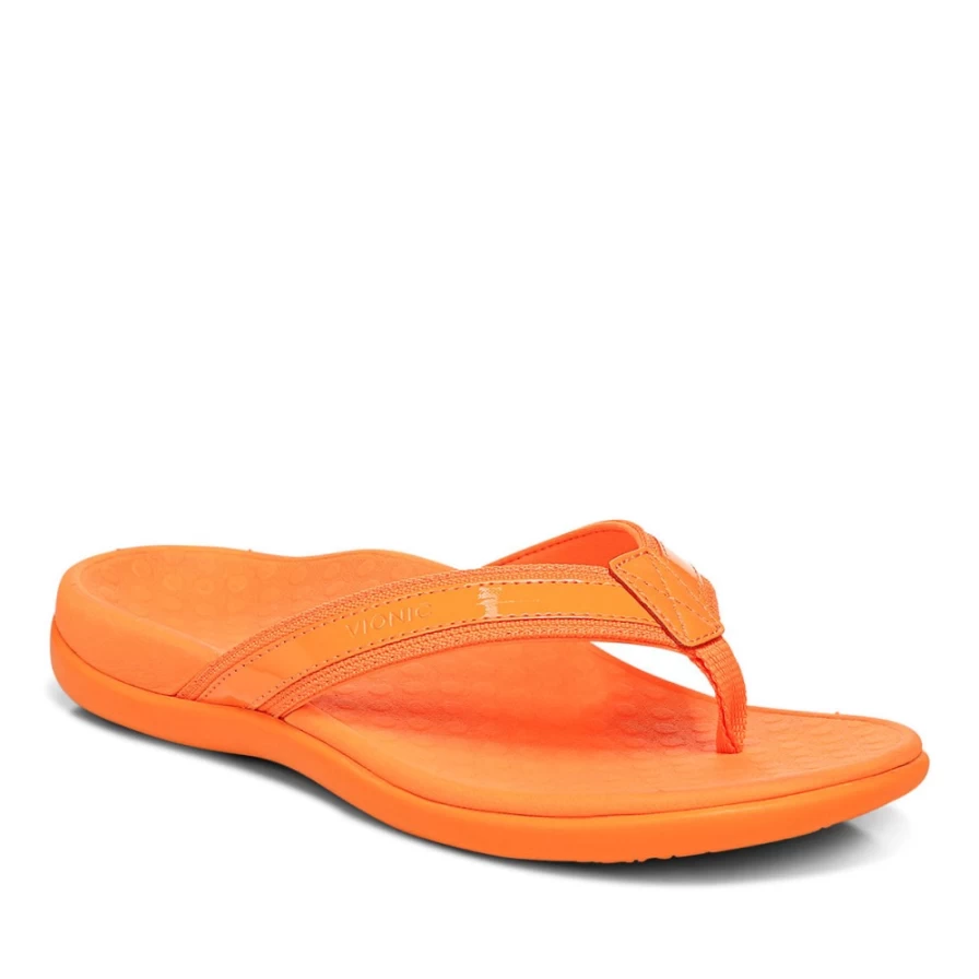 VIONIC Women's Tide II Toe Post Sandal - Comfortable Arch Support Flip Flops